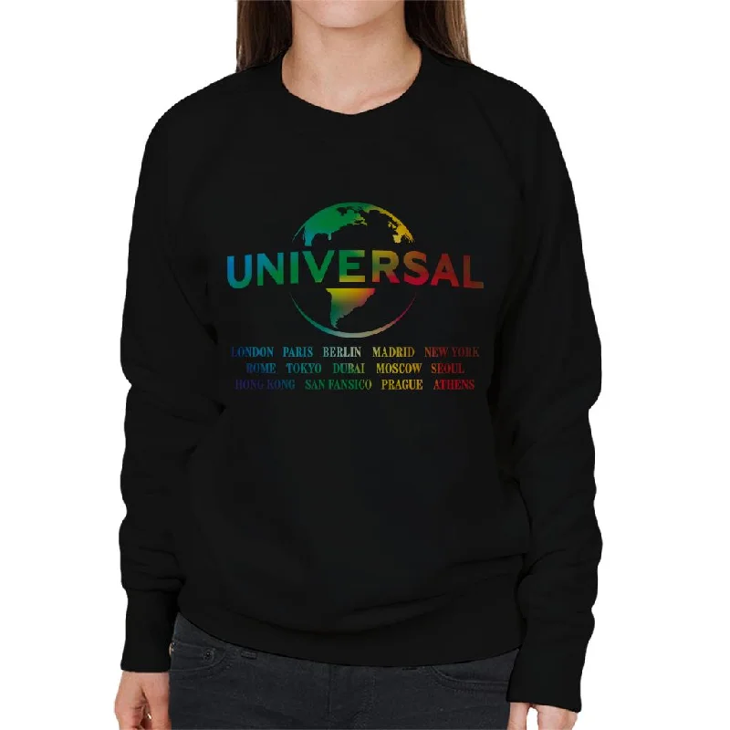 chic active hoodieUniversal Pictures Rainbow Logo Locations Women's Sweatshirt