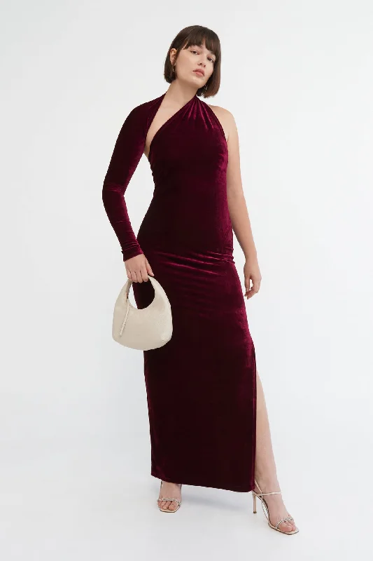 Special Buy modern dressManhattan Velvet Slit Gown