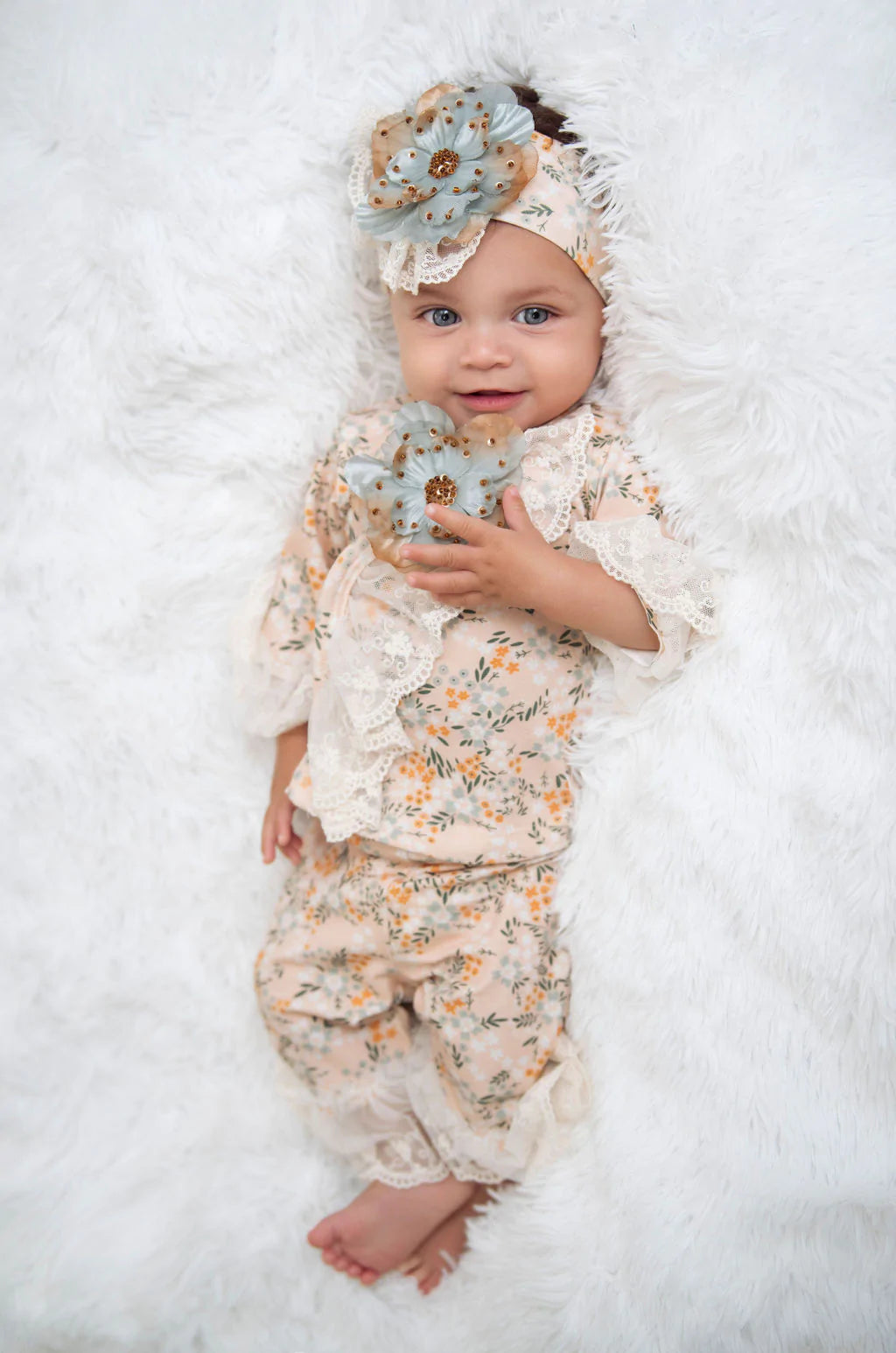 evening dressAva's Garden Layette Set