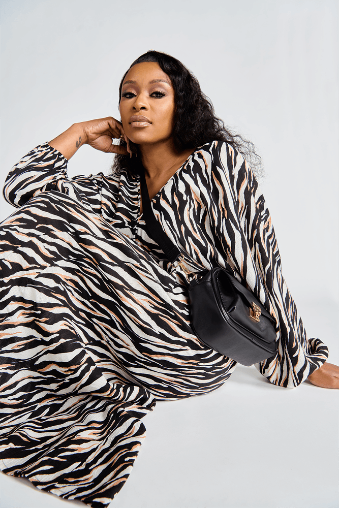 Best Deals lace-up dressCrinkle Kaftan Dress Black