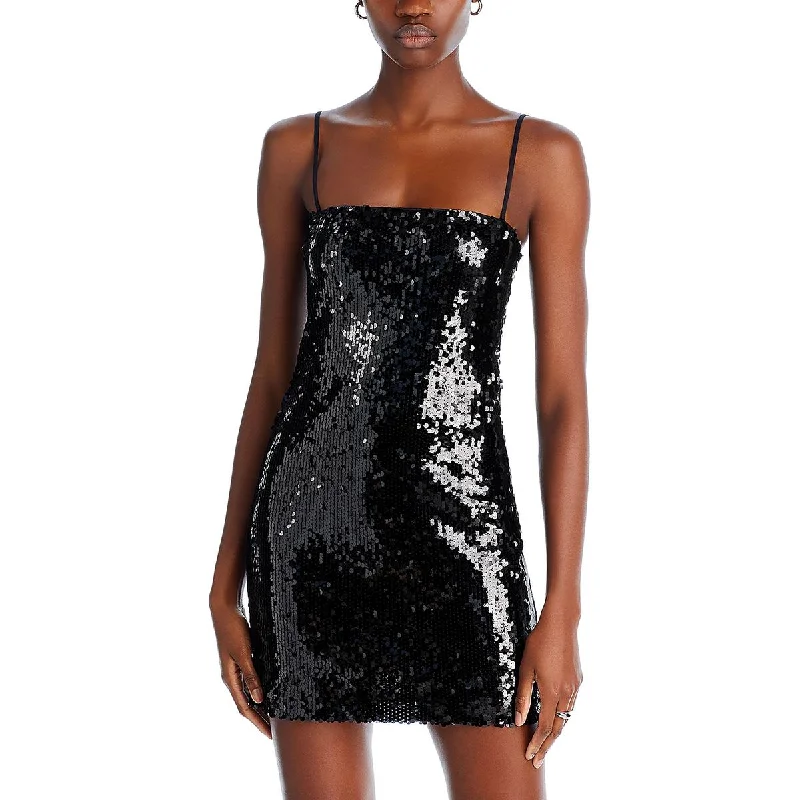 satin dressWAYF Womens Twilight Sequin Mini Cocktail And Party Dress