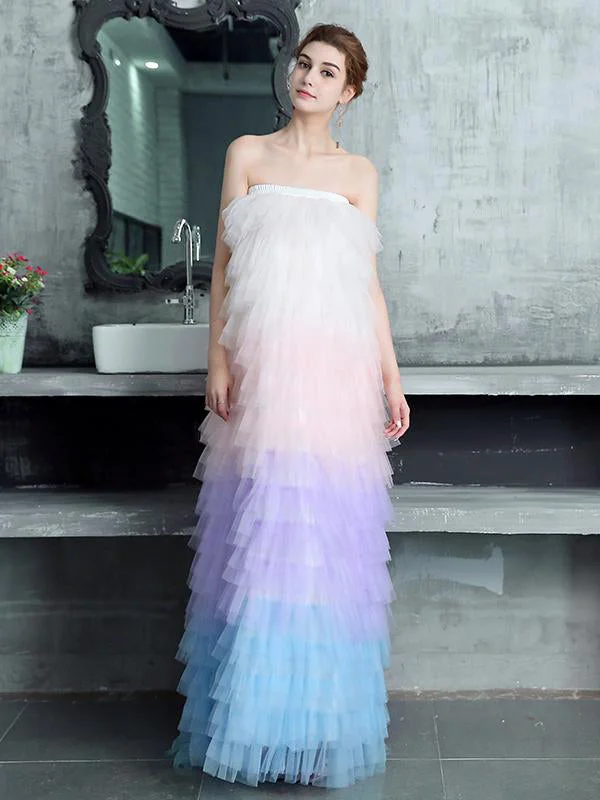 Deal of the Week Beautiful Prom Dresses Strapless Sheath Tulle Prom Dress Long Evening Dress JKL1265 Deal of the Week Beautiful Prom Dresses Strapless Sheath Tulle Prom Dress Long Evening Dress JKL1265