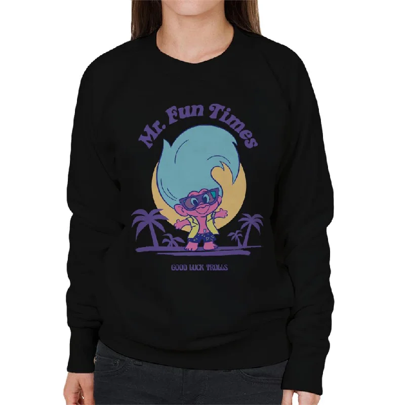 stylish training hoodieTrolls Mr Fun Times Good Luck Trolls Women's Sweatshirt