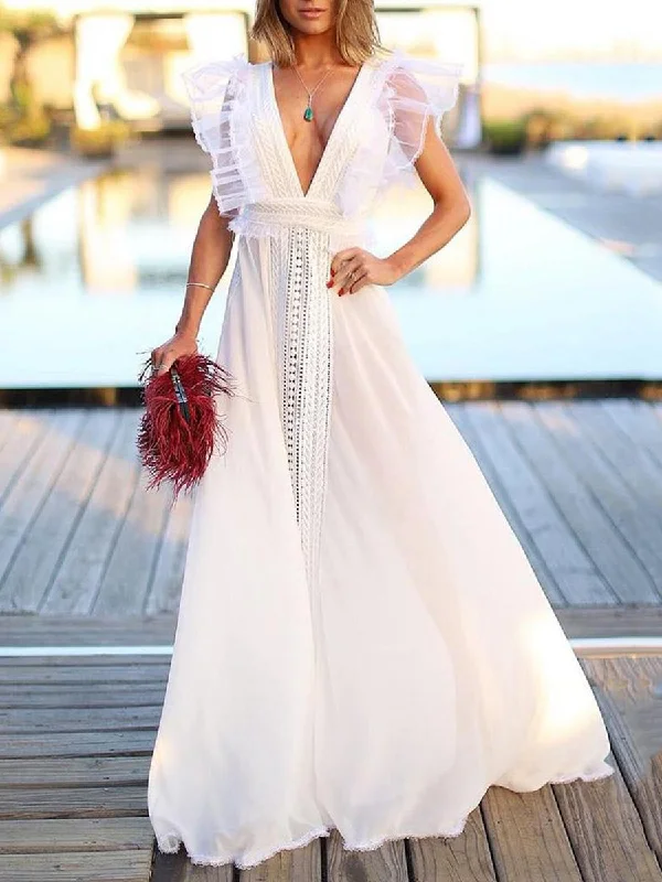 Amazing Deals Backless Prom Dresses Deep V-neck A-line Simple Long Chiffon Lace Cheap Prom Dress JKL1221 Amazing Deals Backless Prom Dresses Deep V-neck A-line Simple Long Chiffon Lace Cheap Prom Dress JKL1221