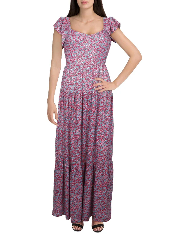 Super Bargain flowy maxi dressTruly Womens Metallic Printed Maxi Dress