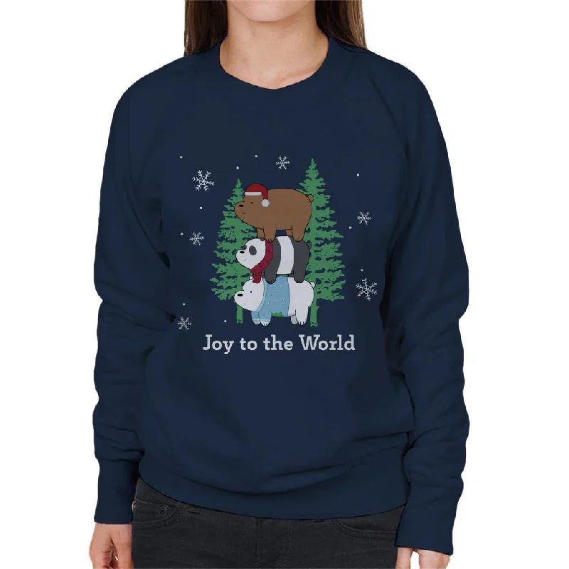 fashionable gym hoodieWe Bare Bears Christmas Joy To The World Women's Sweatshirt