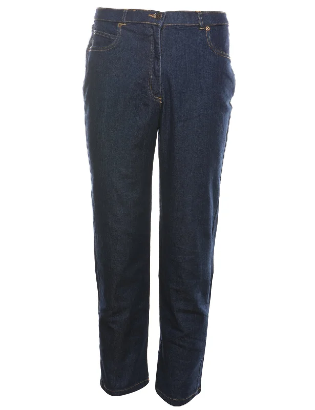 Overstock Sale functional coatHigh Waist Dark Wash Denim Trousers - W27 L27