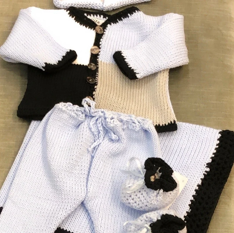 Big Savings textured dressBlue Crochet Bootie