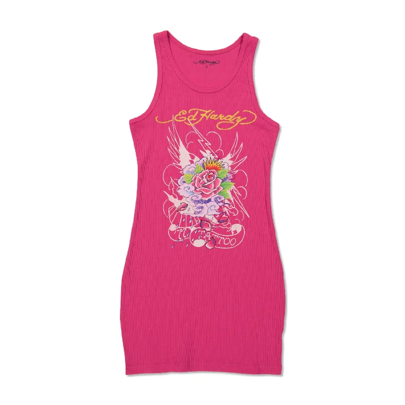 Flash Sale winter dressEagle Rose Rib Tank Dress