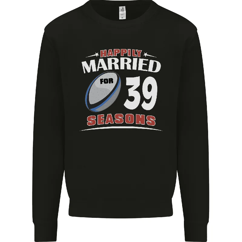 cool workout sweatshirt39 Year Wedding Anniversary 39th Rugby Mens Sweatshirt Jumper