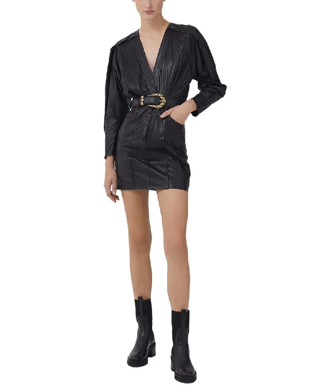 trendy wrap dressIRO Skala Leather Dress