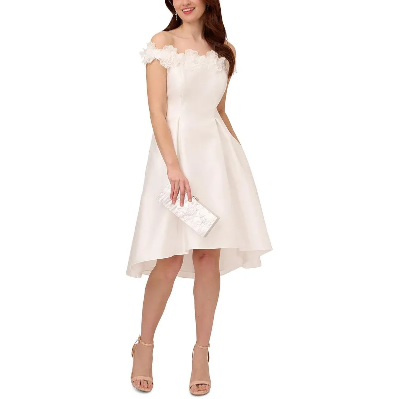 winter dressAdrianna Papell Womens Rosette Above Knee Fit & Flare Dress