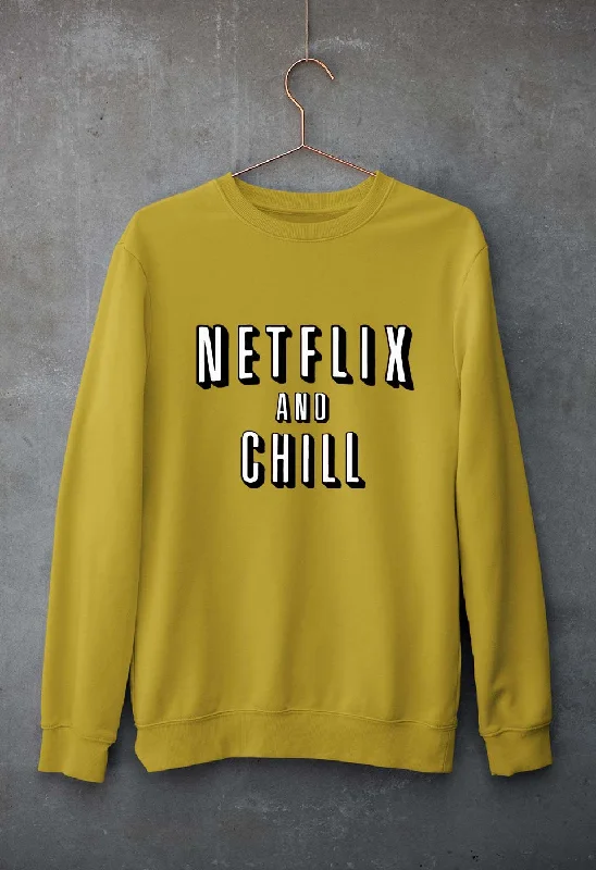 lightweight workout sweatshirtNetflix and Chill Unisex Sweatshirt for Men/Women