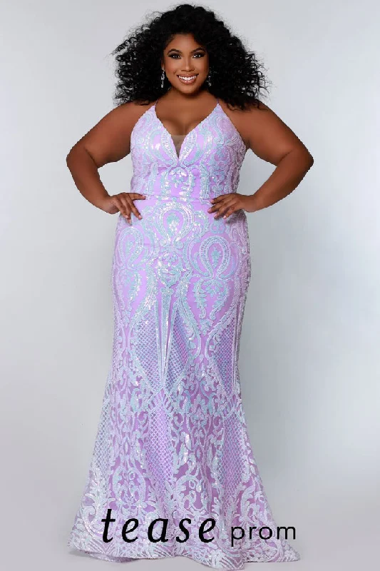 casual summer dressTease Prom TE2205 Size 16 Lavender Long Fitted Sequin Plus Size Prom Dress Formal Gown Corset