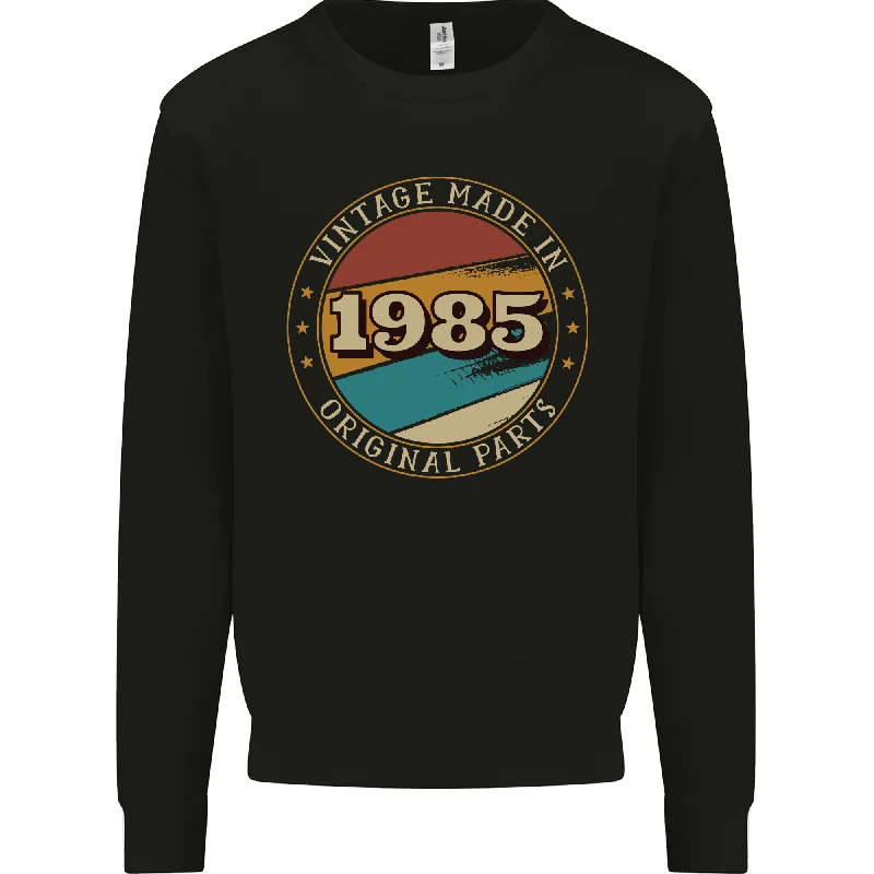 premium gym hoodie39th Birthday  Vintage Made In 1985 Mens Sweatshirt Jumper