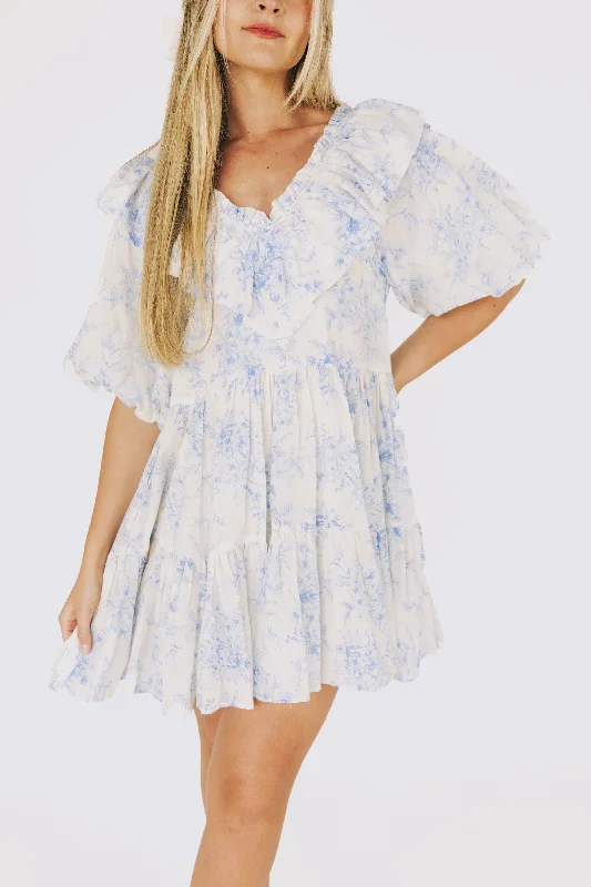 winter dressBaby Blue Blossoms Dress