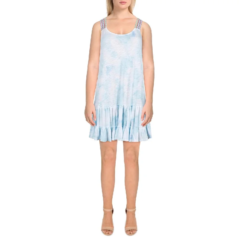 modern dressPitusa Womens Tie-Dye Mini Slip Dress