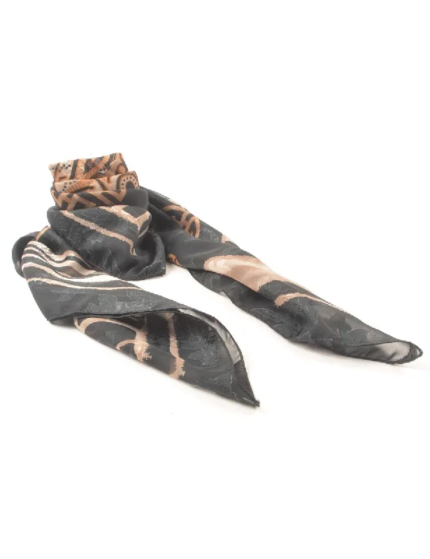 Overstock sporty jacketBlack & Brown Floral Scarf - L