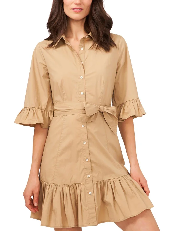 Exclusive Online Offer stylish dressWomens Tie-Waist Mini Shirtdress