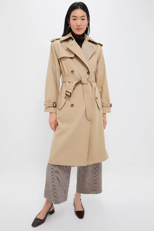 Act Now vintage trench coatSurrey Tan Cotton Twill Trench Coat
