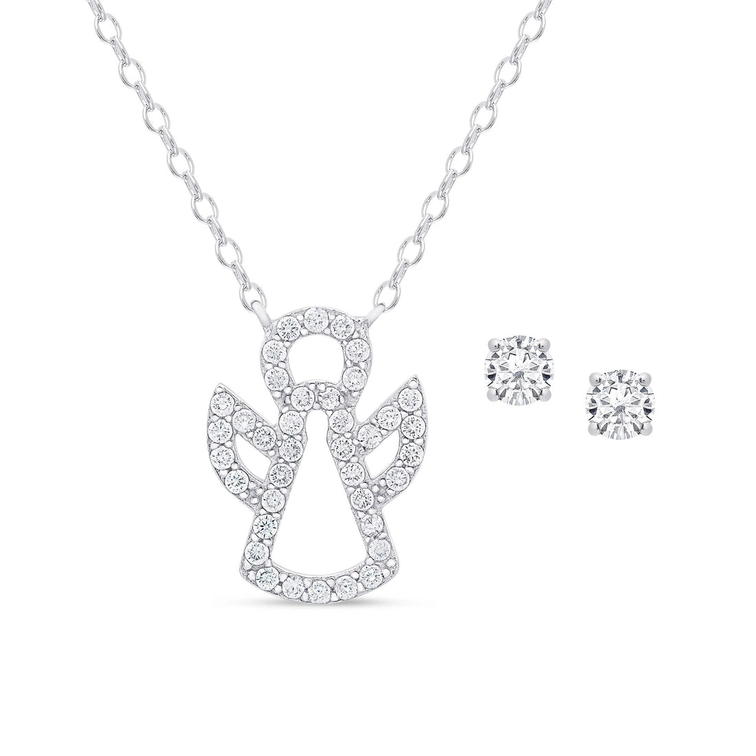 elegant evening dressLily Nily Angel Pendant and Studs Set