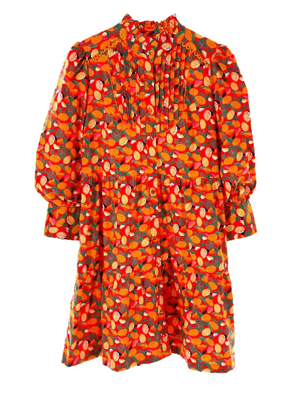 sophisticated dressJulia Dress In Orange Multi