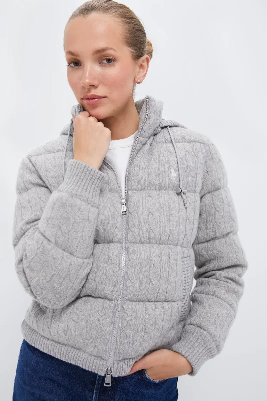 Markdowns vintage trench coatNew Heather Grey Wool Cashmere Blend Insulated Coat