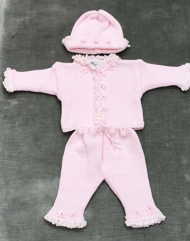 Super Bargain chic slip dressPink Rosebud Crochet Set