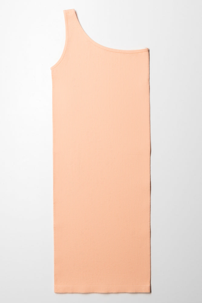 Can't Miss party-ready dressSeamless One Shoulder Dress Peach