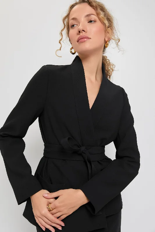 comfortable zip jacketBlack Gracie Wrap Blazer