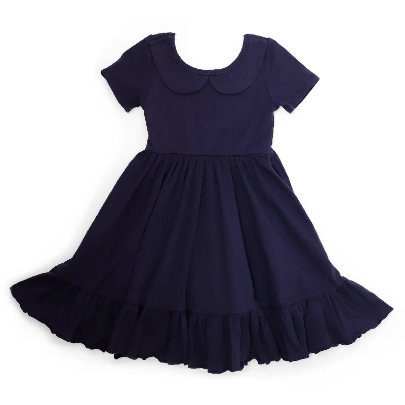 Time-Limited Offer floral wrap dressNavy Charm Dress