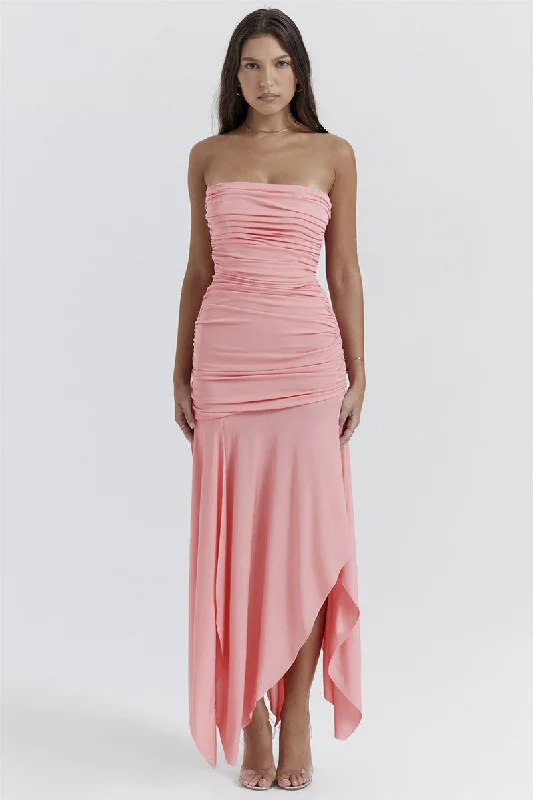 Extra Savings fitted cocktail dressSusanna Pink Sexy Maxi Dress