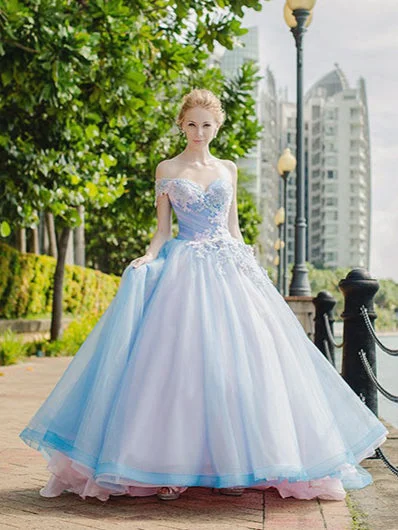 Huge Discounts Ball Gown Wedding Dresses Beautiful One Shoulder Lace-up Big Colored Bridal Gown JKW193