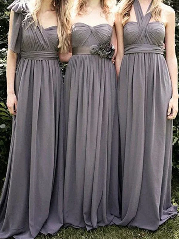Sneak Peek Sale Long Bridesmaid Dresses Sweetheart Chiffon Ruffles Cheap Bridesmaid Dresses JKB033