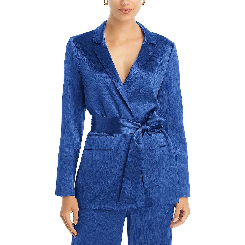 Buy Now casual coatCassidy Womens Satin Suit Separate Open-Front Blazer