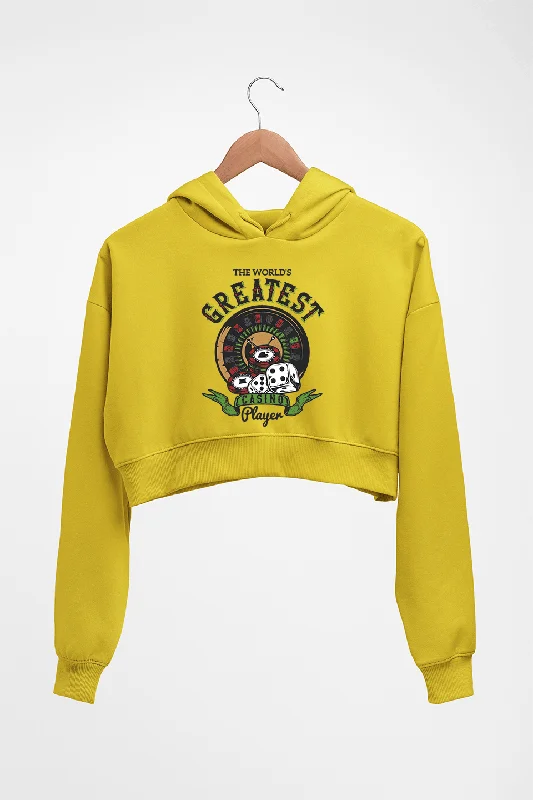 Discount Deals warm pullover hoodieCasino Player Crop HOODIE FOR WOMEN
