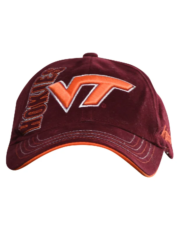 Price Drop sleek and warm coatMaroon Embroided Cap - XS
