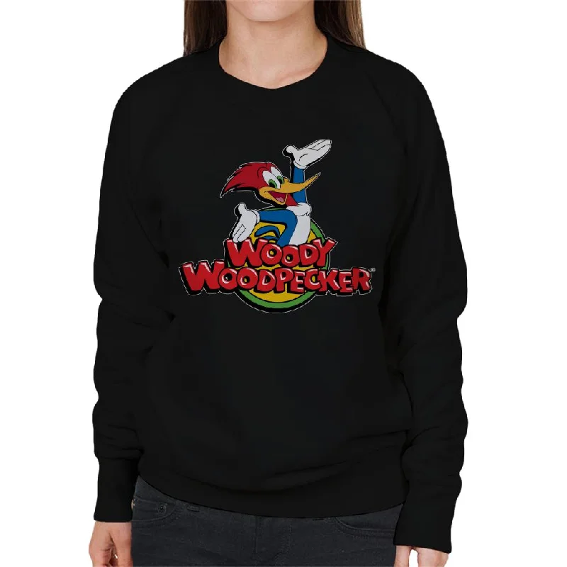 stylish training hoodieWoody Woodpecker Classic Logo Women's Sweatshirt