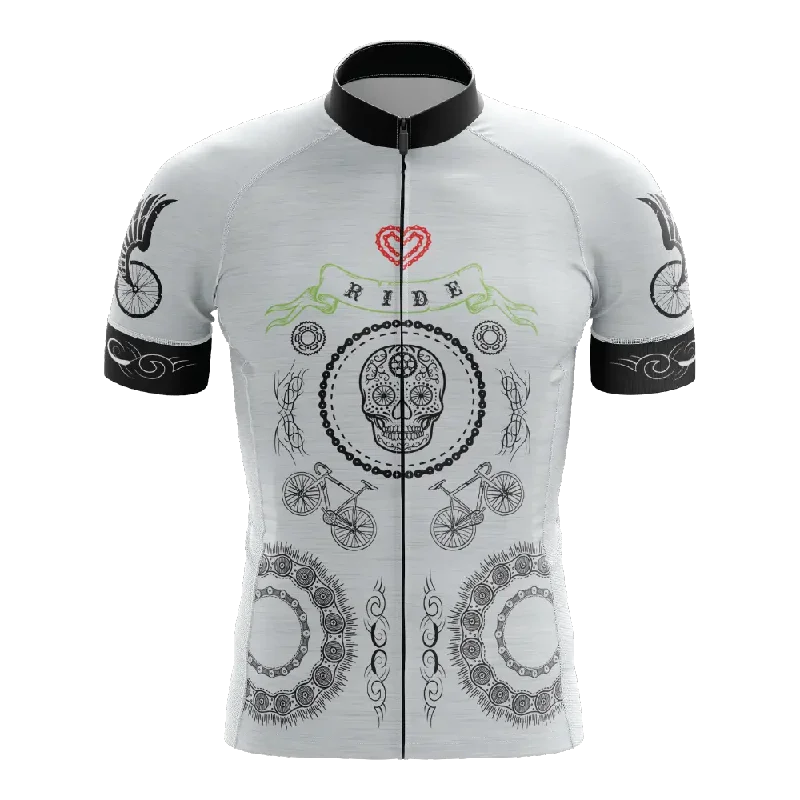 Stock Up and Save trendy gym wear hoodieSkull & Gears White Short Sleeve Cycling Jersey Stock Up and Save trendy gym wear hoodieSkull & Gears White Short Sleeve Cycling Jersey