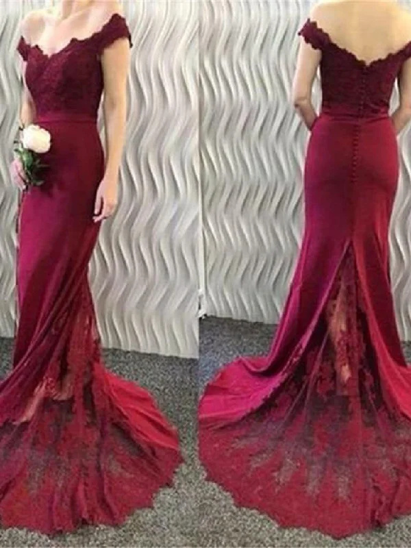 Members Only Sexy Bridesmaid Dresses Off-the-shoulder Short Train Tulle Bridesmaid Dresses JKB039 Members Only Sexy Bridesmaid Dresses Off-the-shoulder Short Train Tulle Bridesmaid Dresses JKB039