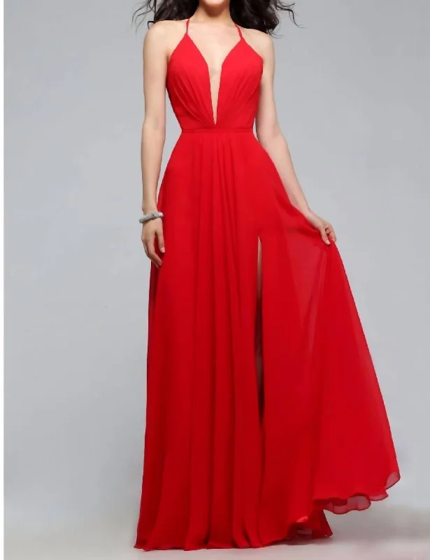 bodycon dressA Line Evening Gown In Red