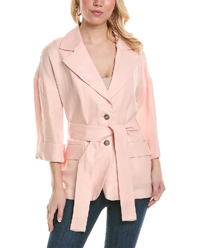 stylish trench jacketPeserico Linen Blazer