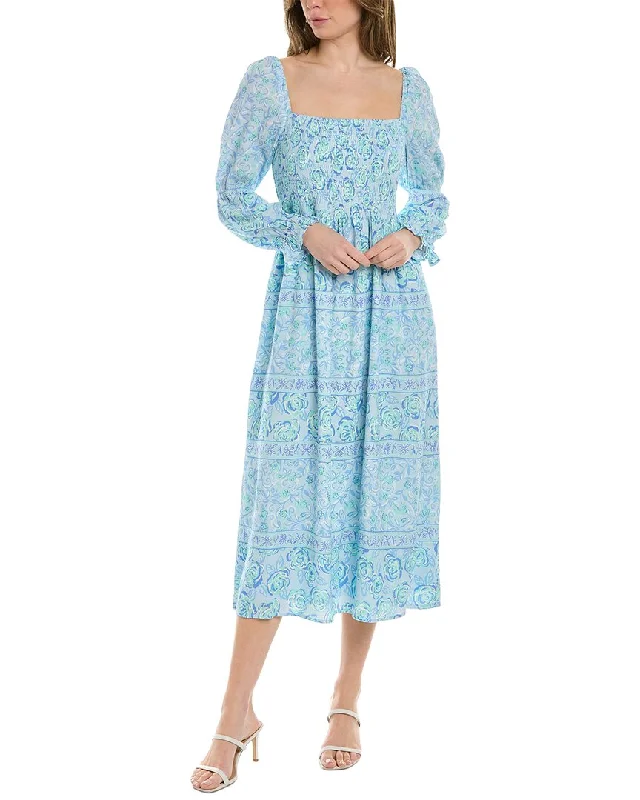 Flash Sale romantic dressSail to Sable Smocked Dress