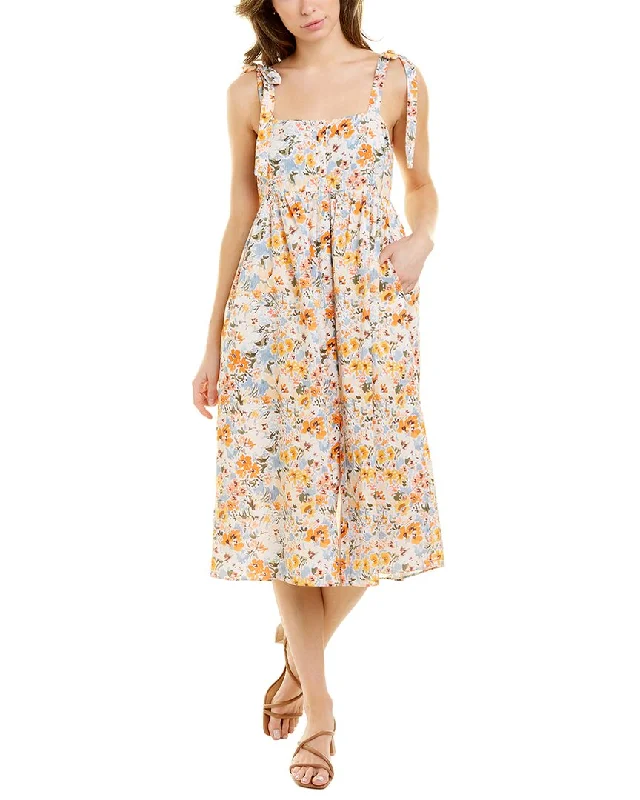Now or Never sleeveless dressCelina Moon Tie Shoulder Sleeveless Midi Dress