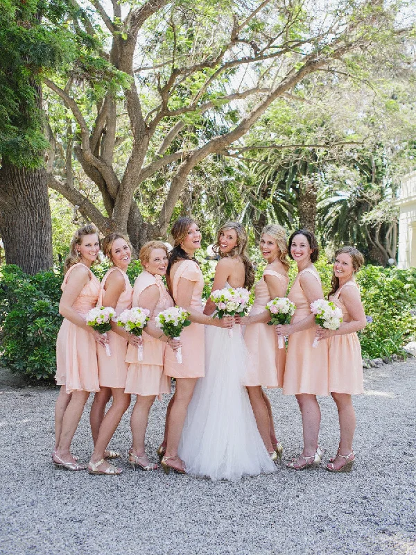 Year-End Clearance Chic Bridesmaid Dresses Pearl Pink A-line Short/Mini Chiffon Bridesmaid Dresses JKB052 Year-End Clearance Chic Bridesmaid Dresses Pearl Pink A-line Short/Mini Chiffon Bridesmaid Dresses JKB052