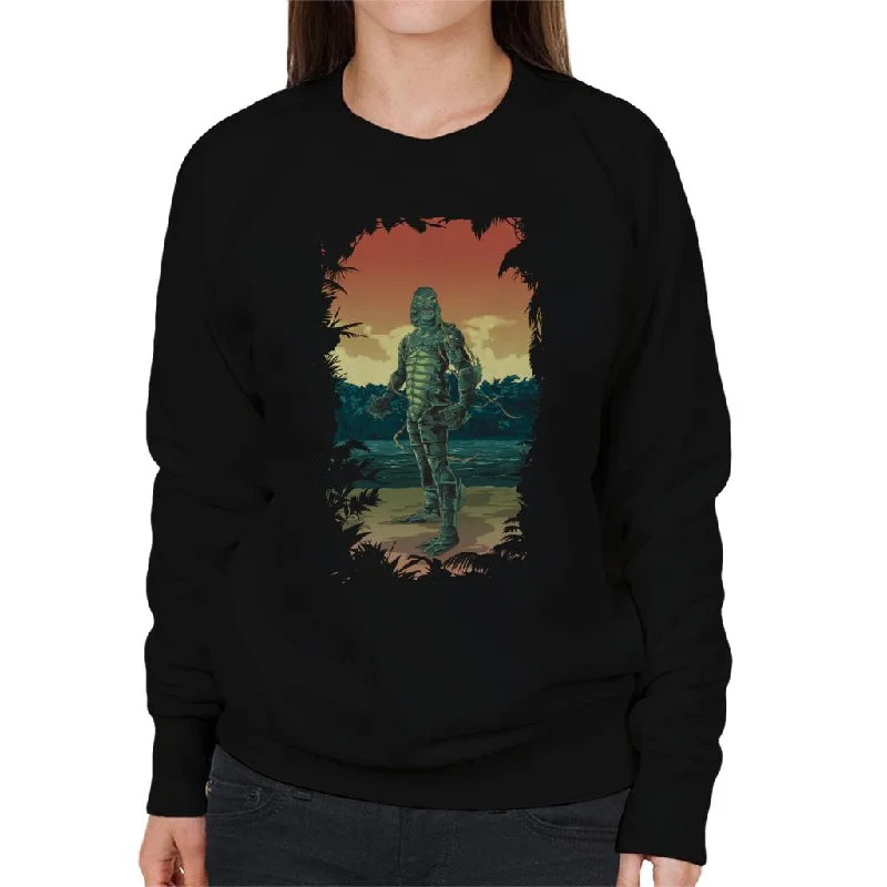 luxury fitness sweatshirtThe Creature From The Black Lagoon Full Body Seaweed Women's Sweatshirt