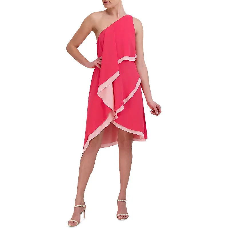 party-ready dressBCBGMAXAZRIA Womens Mini Ruffled Cocktail And Party Dress