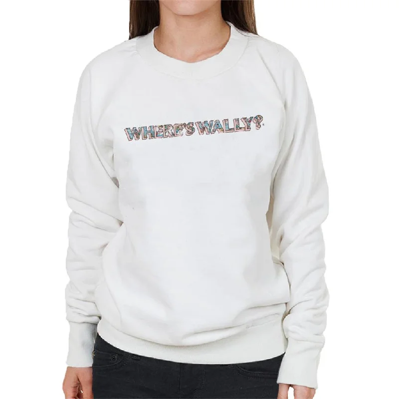 workout style hoodieWhere's Wally Illustration Text Women's Sweatshirt