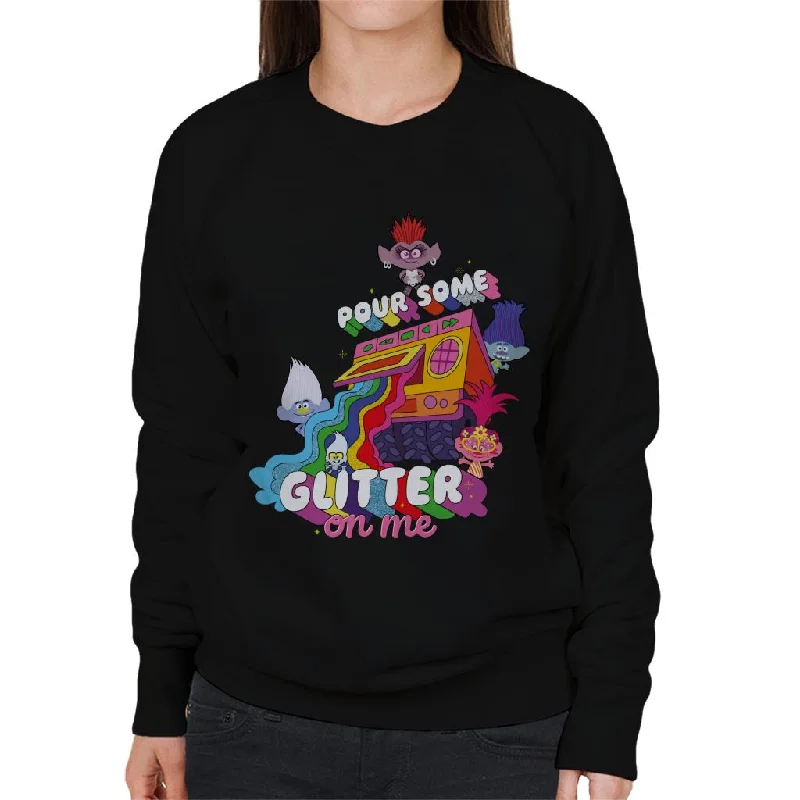 lightweight fitness hoodieTrolls Pour Some Glitter On Me Women's Sweatshirt