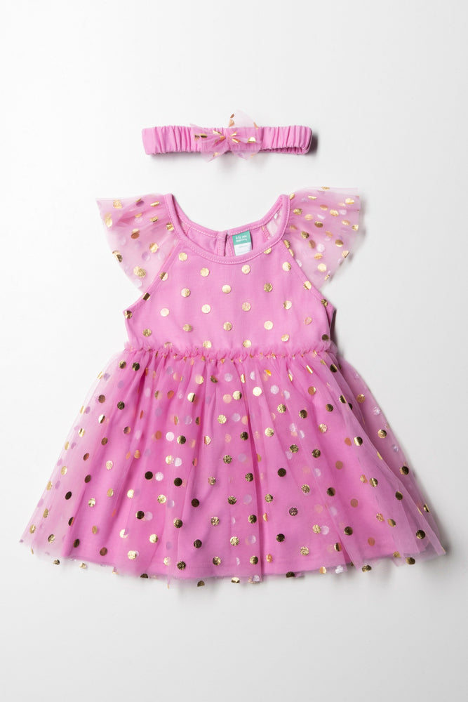 Clearance Event fitted dressTg Tulle Dress With Headband Mid Pink